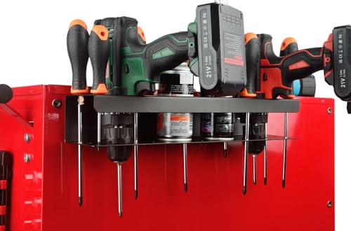 ULIBERMAGNET Magnetic Spray Can Holder,Magnetic Power Tool Organizer Rack,Heavy Duty Cup Drill Holder,Wall Mount Metal Tool Rack with Screwdriver, Cordless Drill, Spray Bottle, Utility Rack for Garage - style: Magnetic Spray Can Holder Rack