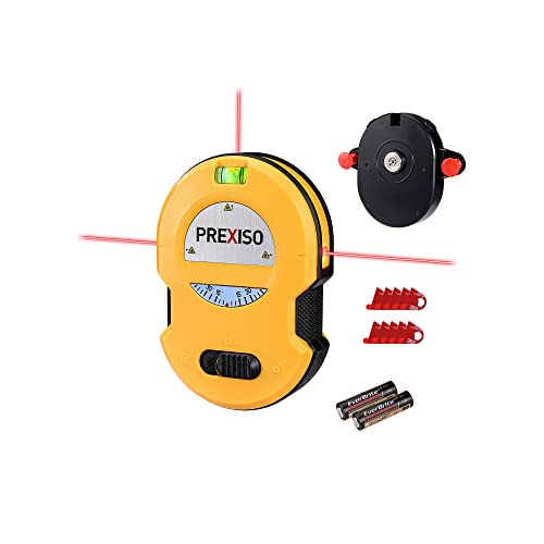 PREXISO Multi Surface Laser Level LED Light Vial, Cross Line Laser