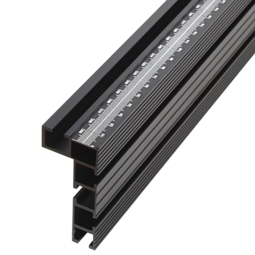 75 Table Saw Fence for Woodworking Accessories, T-Track Miter Saw Fence with Laser Measure - Fits Portable Table Saws, Band Saws and Cabinet Saws (Fence Only) - color: Black