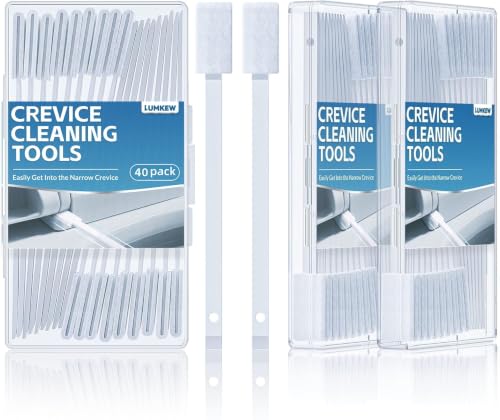 Lumkew Crevice Cleaning Brushes Tool for Tiny Small Spaces, 60Pcs, White - color: White
