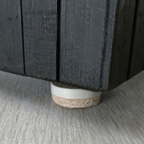 FeltGard 1" Round Nail-On Felt Furniture Sliders, Protective Heavy-Duty Felt Pads for Wood Furniture and Hard Surfaces, 8-Count, Beige