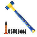LadyRosian Car Paintless Dent Repair Tools Rubber Hammer Double-Faced Rubber Mallet Alloy Knockdown Tap Down Hammer with 9 Heads Kit for Dent Remover - color: Tool B