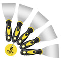 5 PCS Putty Knife Set, 3 Inch Stainless Steel Spackle Knives, Paint Scraper for Drywall Repair, Wallpaper Removal, Plaster Scraping, Patching Holes – Scraper Tool for DIYers & Homeowners - size: 3 Inch