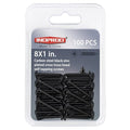 Black Screws 1 Inch, 100Pcs Self Tapping Wood Screws #8 x 1, Zinc Plated Steel, Modified Truss Head, Phillips Drive, Carbon Steel, Wood Screw for Drywall/Metal/Plastic/Furniture, Black - size: #8 x 1"