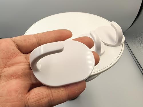 lightstar 5 Pcs Adhesive Plastic Hooks - Wall Hooks for Hanging, Drill-Free, Seamless - Kitchen Bathroom - 60 * 45 * 34 mm, White (for 3.5 LB) - color: For 3.5 LB