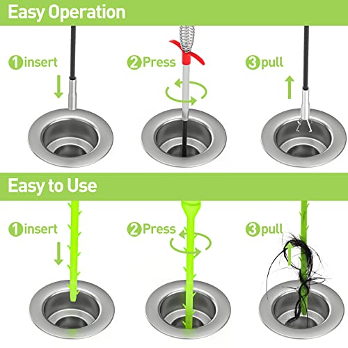DR.PEN Flexible Grabber Claw Pick Up Reacher Tool (Drain Clog Remove Tool), With 4 Claws Bendable Hose Pickup Reaching Assist Tool for Litter Pick, Home and Kitchen Sink, Drains, Toilet (35.4 inch) - style: 35.4inch