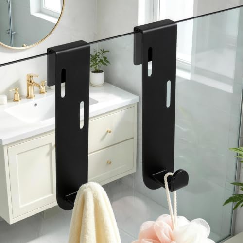 Shower Door Hooks, 7 Inch Stainless Steel Hangers for Frameless Glass