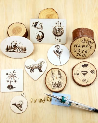 BIAJIYA 32Pc Wood Burning Kit for Adults Beginners - color: Clear-32pc