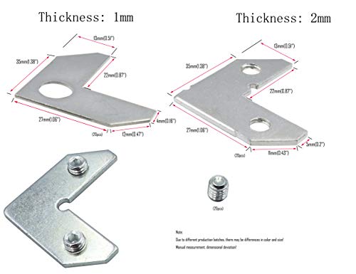LBY 40pcs Picture Frame L Shape Angle Bracket Flat Plate Fastener, Metal Picture Frame Hardware Corner Gasket, Corner Brace Joint Bracket Fastener, Joints Support Bracket, Silver