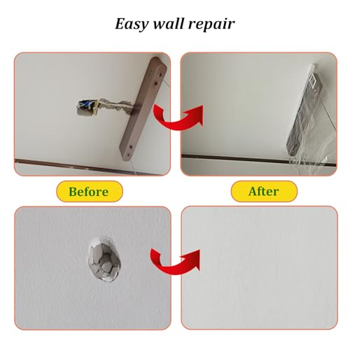 3 Pieces 7.87 Inch Wall Patch Repair, Drywall Repair Patch Self Adhesive Drywall Patch and Fiberglass Repair Kit, Heavy Duty Dry Wall Hole Repair Patch for Drywall Plasterboard (20 * 20 cm) - size: 7.87inch*3