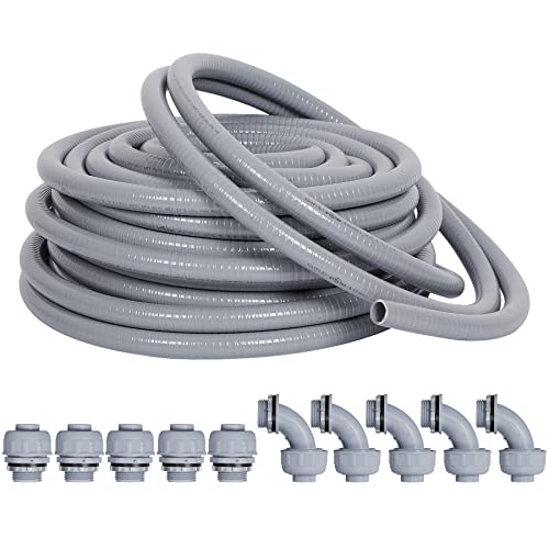 Liquid-Tight Conduit Kit 1/2inch 25ft w/UL Certification - size: 1/2inch 25ft
