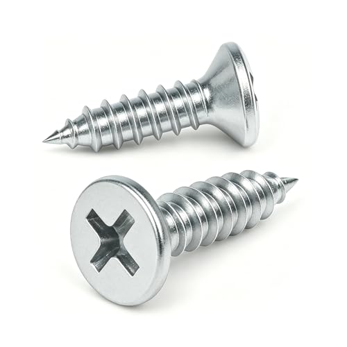 110pcs 2/3 inch Galvanized Wood Screws,Wood Screws for Drywall,Phillips Drive Self Tapping Dry Wall Screws - size: 2/3in(110pcs)