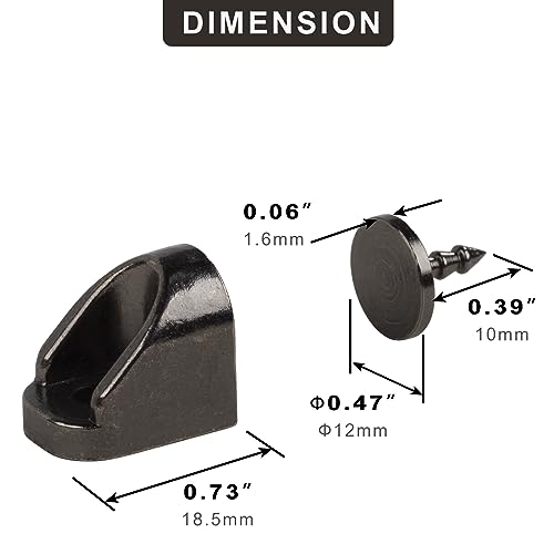 Keenkee 4 Set Magnetic Door Catch and Latch, Black Tone Gun Metal Color - color: Gun Metal