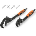ETERNA 10" & 14" Pipe Wrench Set, 2 Pack Multi-Function Adjustable Pipe Wrench Set, Self Adjusting, Self Locking, Quick Open, Power Grip Wrench for Plumbing Pipes, Nuts, Screws, Vehicle Repairs