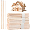 Yulejo 215 Pieces Balsa Wood Sticks Wooden Dowel Rods Square Hardwood Unfinished Wooden Strips for DIY Molding Crafts Projects Making(1/8, 3/16, 1/4 Inch) - size: 1/8, 3/16, 1/4 Inch