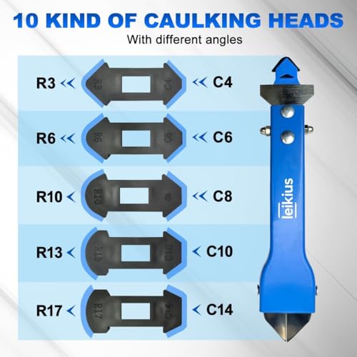 3 in 1 Silicone Caulking Tool, High Quailty Grout Removal Tool and Sealant Finishing Scraper with Stainless Steelhead, Caulk Remover Tool Kit for Window, Kitchen, Floor, and Sink Joint - style: Professional Tool Kits