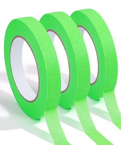 Mr. Pen- Green Masking Tape, 0.6 Inch Wide, 3 Rolls, 3 x 55 Yards - color: Light Green
