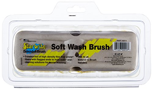 STAR BRITE 8" Soft Bristle Wash Brush for Finished Surfaces - color: Yellow, size: Standard 8" Brush
