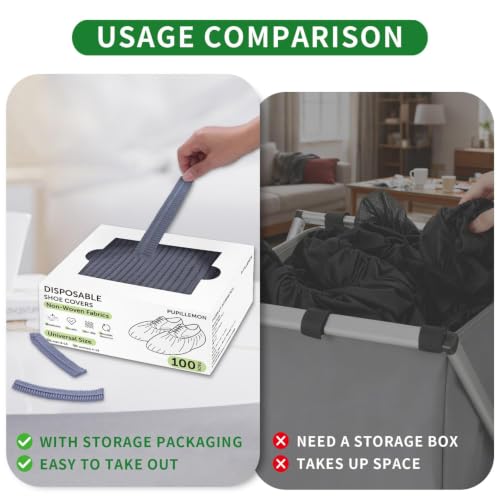 50/100/200 Pack Non-Woven Shoe Covers Disposable for Indoors - color: Gray