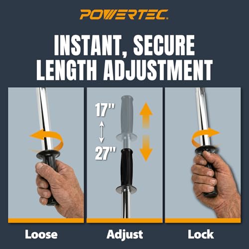 POWERTEC Extendable Floor and Wall Roller for Vinyl Flooring, Tile & Linoleum Roller with Extendable 17" to 27" Handle, 7.5" Wide for LVP, Veneer, Carpet, Wall Coverings, 1PK (71033) - size: 17"-27" Extendable, style: Straight Roller