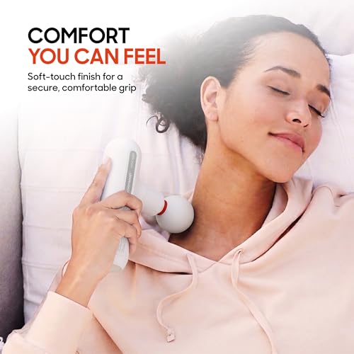 Sharper Image Powerboost Move Mini Percussion Massage Gun, Powerful & Quiet - color: Platinum