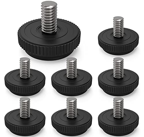 ONEHOME 8 Pack 5/16-18 Stainless Steel Adjustable Threaded Furniture Leg Leveling Feet Screw-in Glide Levelers,Screw Foot Levelers Screw On Furniture Glide Leveling Table,Chair,Furniture - size: 8 Pack Without T-Nut