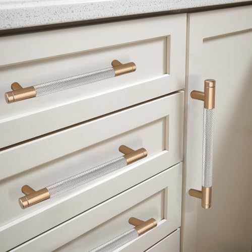 30 Pack 3 Inch 76 mm Bronze and Nickel Knurled Cabinet Handles Cabinet Pulls Aluminum Handles Knurled Drawer Pulls Oxidation Finish with Diamond Pattern 4" Length (3" Hole Center) - color: PBronze and Nickel, size: 3 Inch
