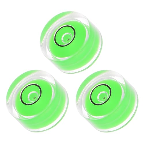 3pcs Small Circular Bubble Spirit Levels - [12mm Diameter 6mm Thickness] Mini Round RV Level Leveling Tools for Travel Trailer Turntable Camera, Green - color: Green, size: 12mm x 6mm