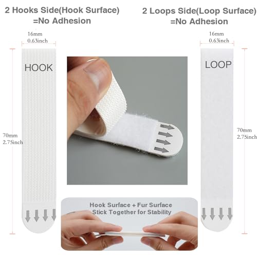 Gisde Medium Picture Hanging Strips Heavy Duty, 20-Pairs(40 Strips) Sticky Picture Hangers for Walls No Damage Wall Picture Hangers Without Nails Refill Adhesive Poster Strips (Medium-20 Pairs) - size: Medium-20 pairs