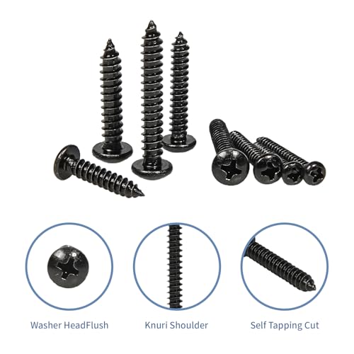 450Pcs Pan Head Phillips Wood & Sheet Metal Screws Assortment Kit, #4~#10
