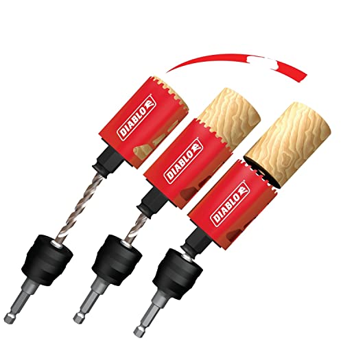 Diablo Carbide Teeth Hole Saw Set - 1" to 3" Dia., 2-3/8" Length, 13-Pieces