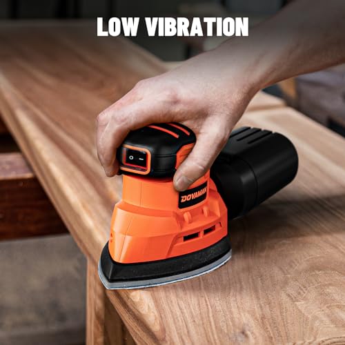 DOVAMAN 130W Detail Sander, 12000RPM Palm Sander Tool - color: B-orange