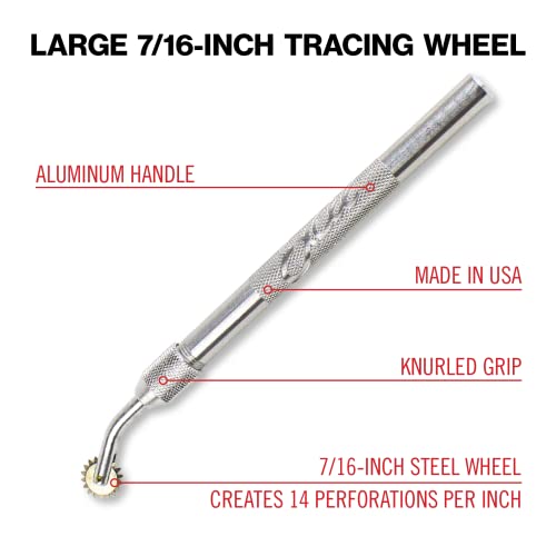 Excel Blades Pounce Wheel Set of 3, Stainless Steel, Aluminum Handles - color: Pounce Wheel Set