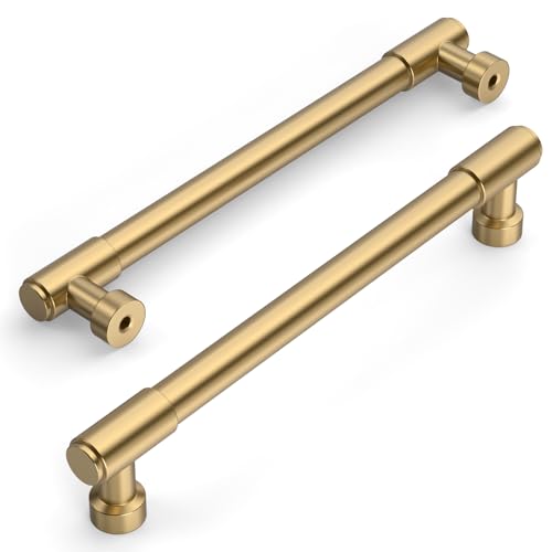 Amerdeco 10 Pack Champagne Bronze Cabinet Pulls 6.3 Inch(160mm) Hole Center Drawer Pulls Cabinet Hardware Kitchen Cabinet Handles for Bathroom ZH0075 - color: Champagne Bronze, size: 6.3"/160MM Hole Center