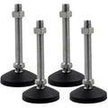 M16 Leveling Feet 880 Lb Capacity, 6.2 Inches Height - 3 Inches Base, 4Pcs - color: Black, size: D80xM16xH120mm