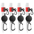 Likesing Retractable Pen Holder, 27.5" 4 Elastic Pen Leash Set(Red) - color: Red-4 CircularCilp