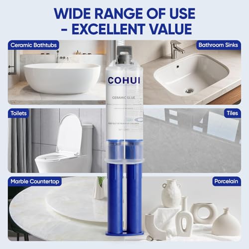 Tub and Shower Repair Kit White - High-Gloss Fiberglass Bathtub Tile Solid Surface Repair Kit for Chips Cracks Scratches Rust Holes - Porcelain Sink Repair Kit for Ceramic Acrylic Tubs Toilets