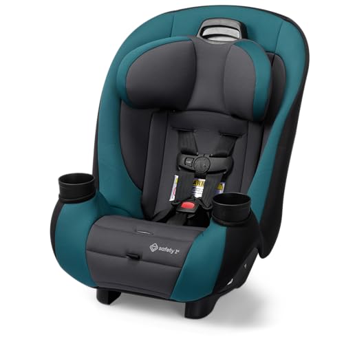 Safety 1st Ellaris 3-in-1 Convertible Car Seat, Slim Fit Design, Rear & Forward-Facing, 5-Position Headrest, Travel-Friendly with Machine-Washable Seat Pad, Peacock Blue - color: Peacock Blue