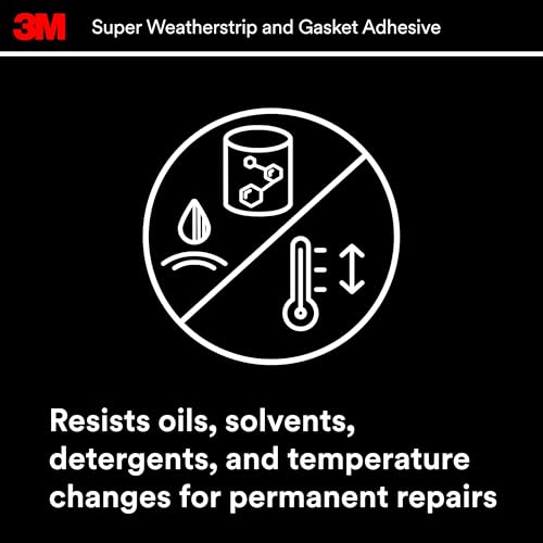 3M Black Super Weatherstrip Adhesive, 03602, 1 fl oz, 1 Per Pack, 2-Pack - size: 1 fl oz (Pack of 2)