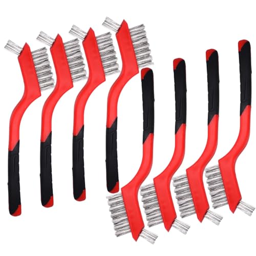 8-Piece Wire Brush Set, Metal Brush for Cleaning Rust, Paint & Welds—8 Pack - size: 8PCS Wire Brushes