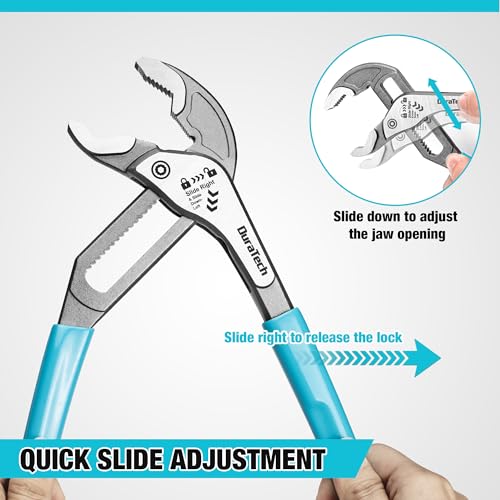 DURATECH 12-Inch Water Pump Pliers, Quick-Adjust Groove Joint Pliers - style: 12"