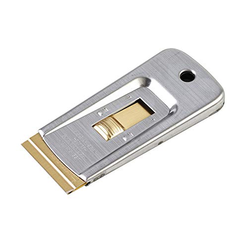 Razor Blade Scraper Tools (Set of 2), Window Scraper, Glass Cooktop Scraper & Paint Scraper, Car Decal, Sticker and Glue Remover Razor Holder with 10 Replaceable Single Edge Blades