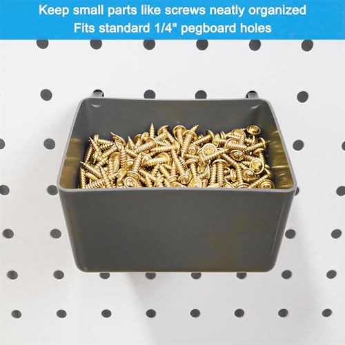 FRIMOONY Pegboard Hooks Assortment with Pegboard Bins, Peg Locks, for Organizing Various Tools, 140 Piece - style: 140PCS