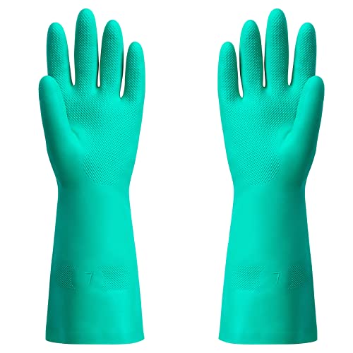 ThxToms Chemical Resistant Nitrile Gloves, Latex Rubber Free, 1 Pair, S - size: Small (Pack of 1)