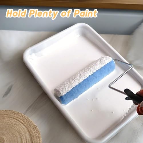 12 Pack Paint Tray Liner, 9 Inch Disposable Paint Tray Set | Large Capacity, Textured Design, Durable and Reusable, Easy to Clean, Ideal for Painting Wall, Fence, and DIY Projects - size: 9 Inch, 12 Pack