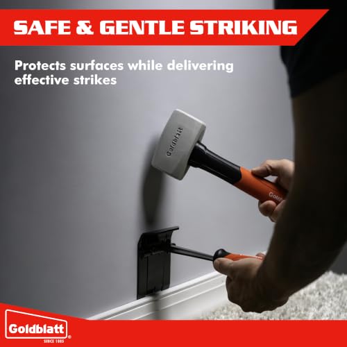 Goldblatt 24 oz. Low Recoil Double Face White Flooring Rubber Mallet Hammer - size: 24 oz.