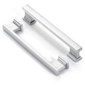 Chrome Plated Kitchen Square Cabinet Handles 5 Inch 10 Pack - color: Chrome Plated, size: 5"/128MM Hole Center