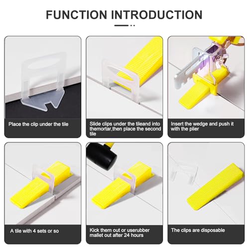Tile Leveling System Clips 1/8" 2400 Pcs DIY Tiles Leveler Spacers Tile Leveling System for Professional Ceramic Tile and Stone Installation - size: 3.0mm-tile leveling clips
