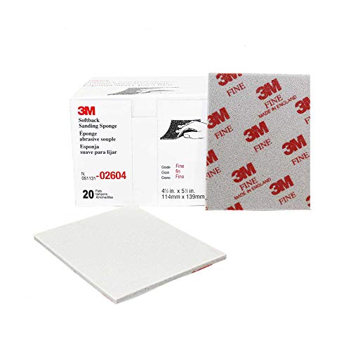 3M Softback Sanding Sponge, 02604, 4 1/2 in x 5 1/2 in, Fine Grit - size: 18 x 9.9 x 9.9 in, style: Fine