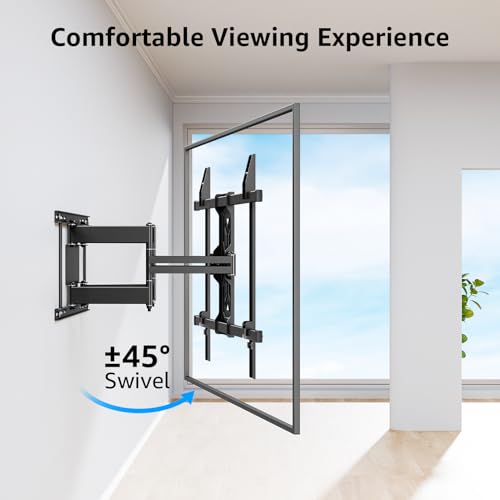 MOUNTUP TV Wall Mount Holds 250 lbs for 50-110 inch Large TVs, Heavy Duty Full Motion 1.65" Slim TV Bracket with Extension, Swivel & Tilt, Pre-Assembled, Max VESA 800x600mm, Fits 12-24" Studs - size: Fit Most 50"-110" TVs